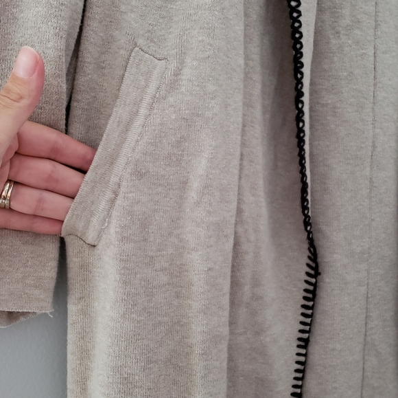 Style and Co beige duster with black knit detail - Picture 2 of 5